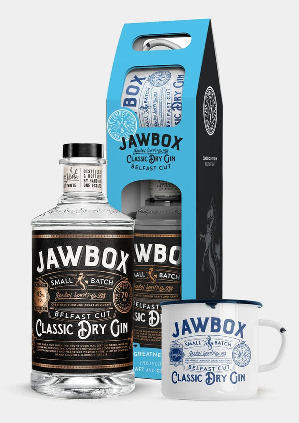 Jawbox Belfast Cut Classic Dry Gin 700mL Gift Pack